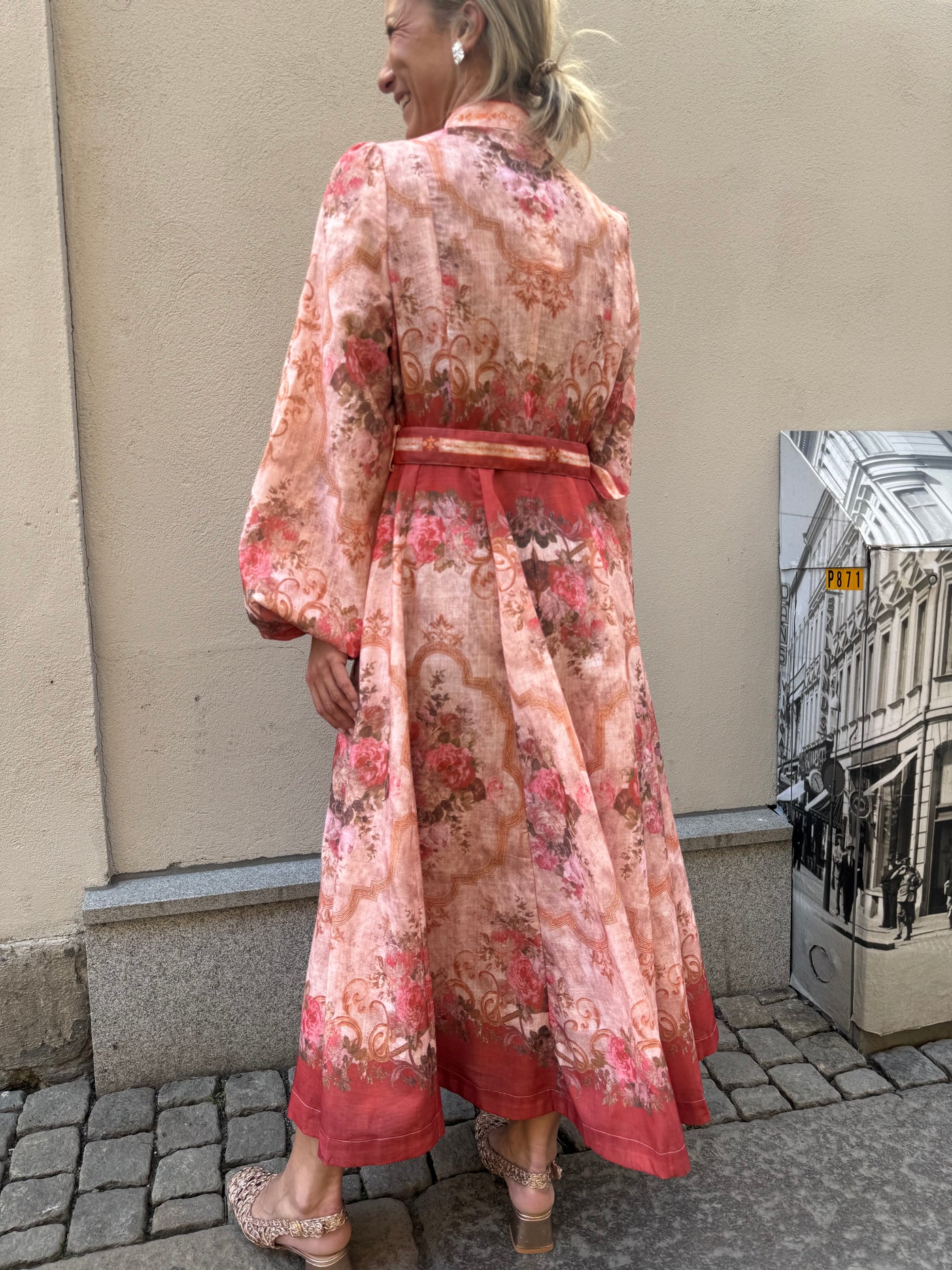 LISA FLOWER DRESS ROUGE