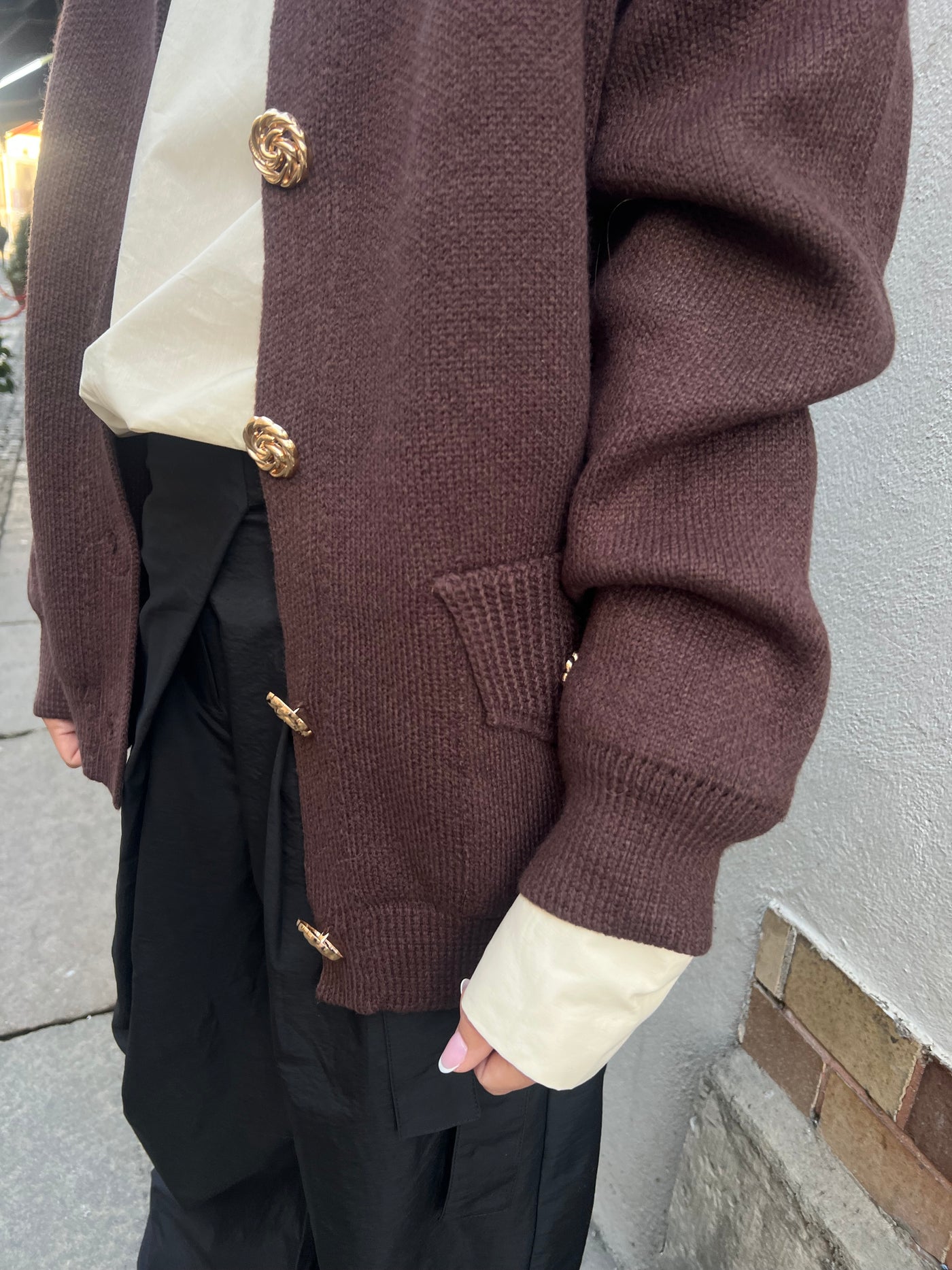 Rosé cardigan Brown