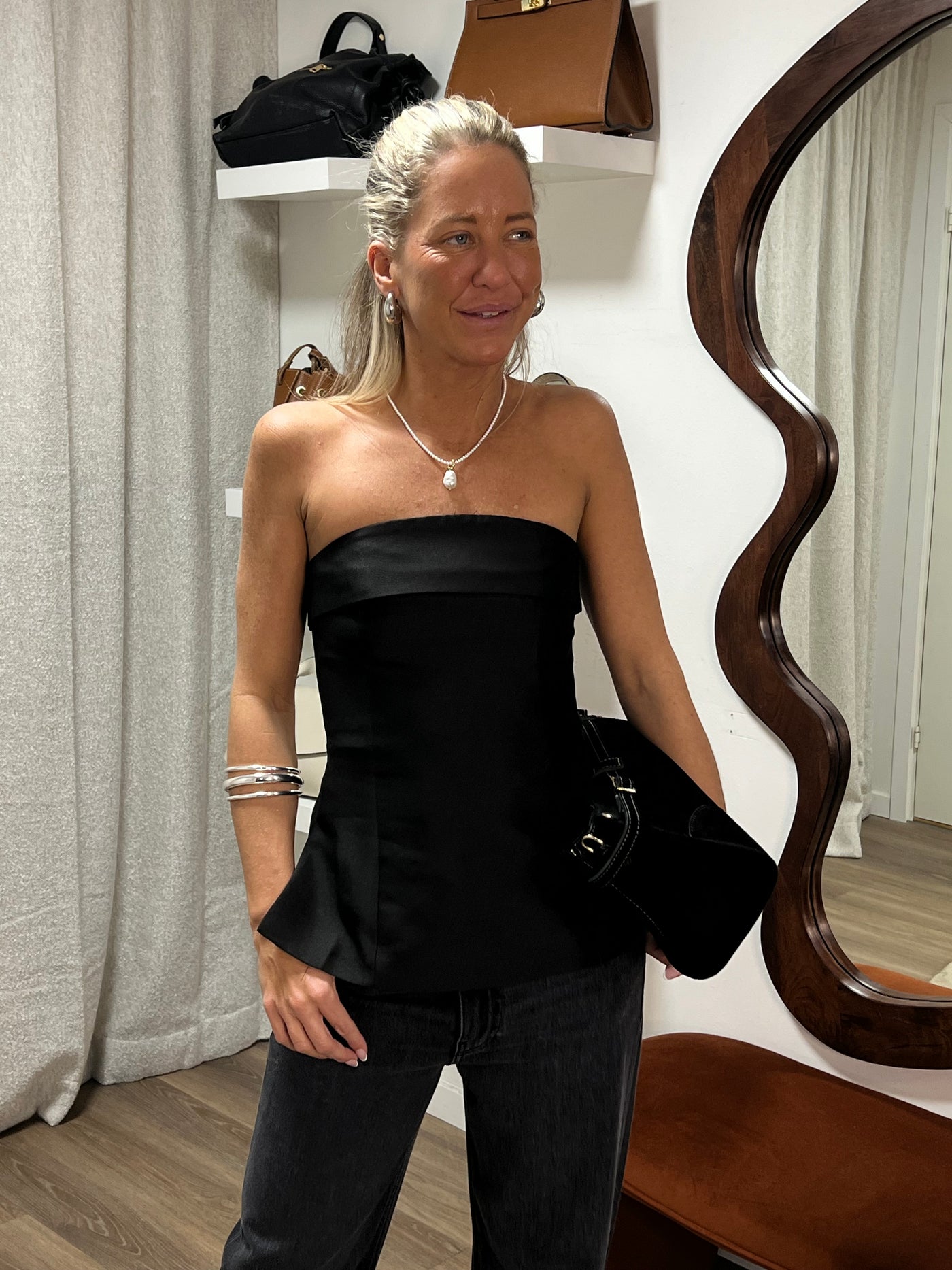 TALEEN DULL SATEEN TOP