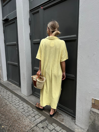 Frotté dress yellow