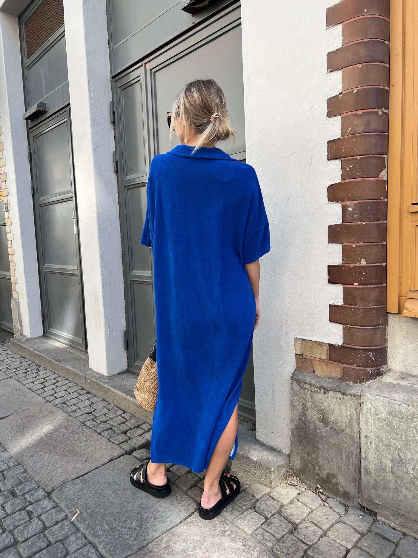 Frotté dress cobolt