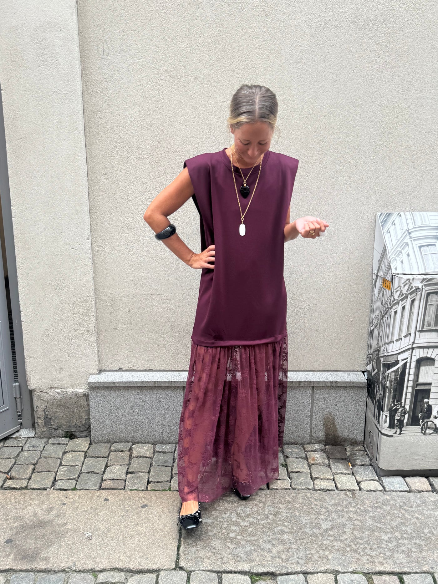 Filippa power dress Vinröd L5179U
