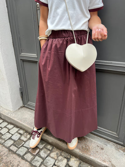 Yara poplin skirt burgundy