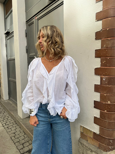 Angel boho blouse white