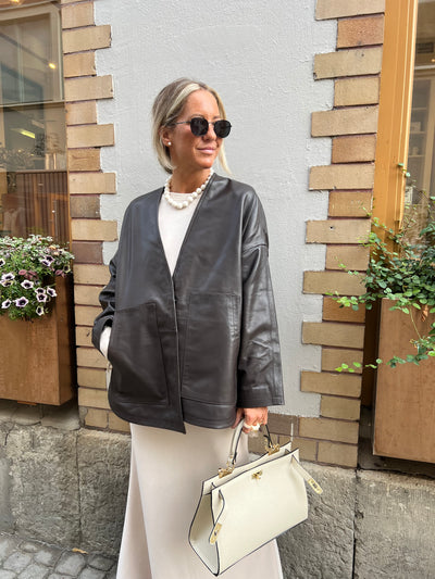 IVY-Kylie Leather Cardigan