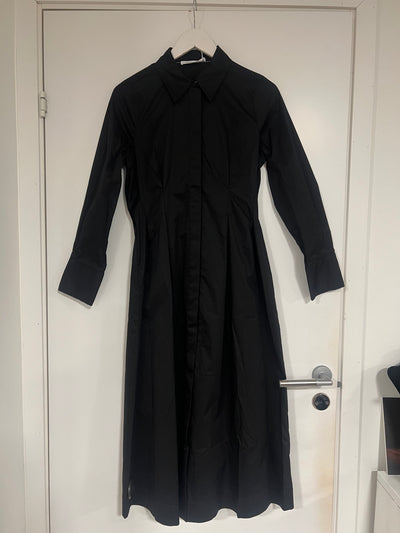 Poppycc shirtlong dress black