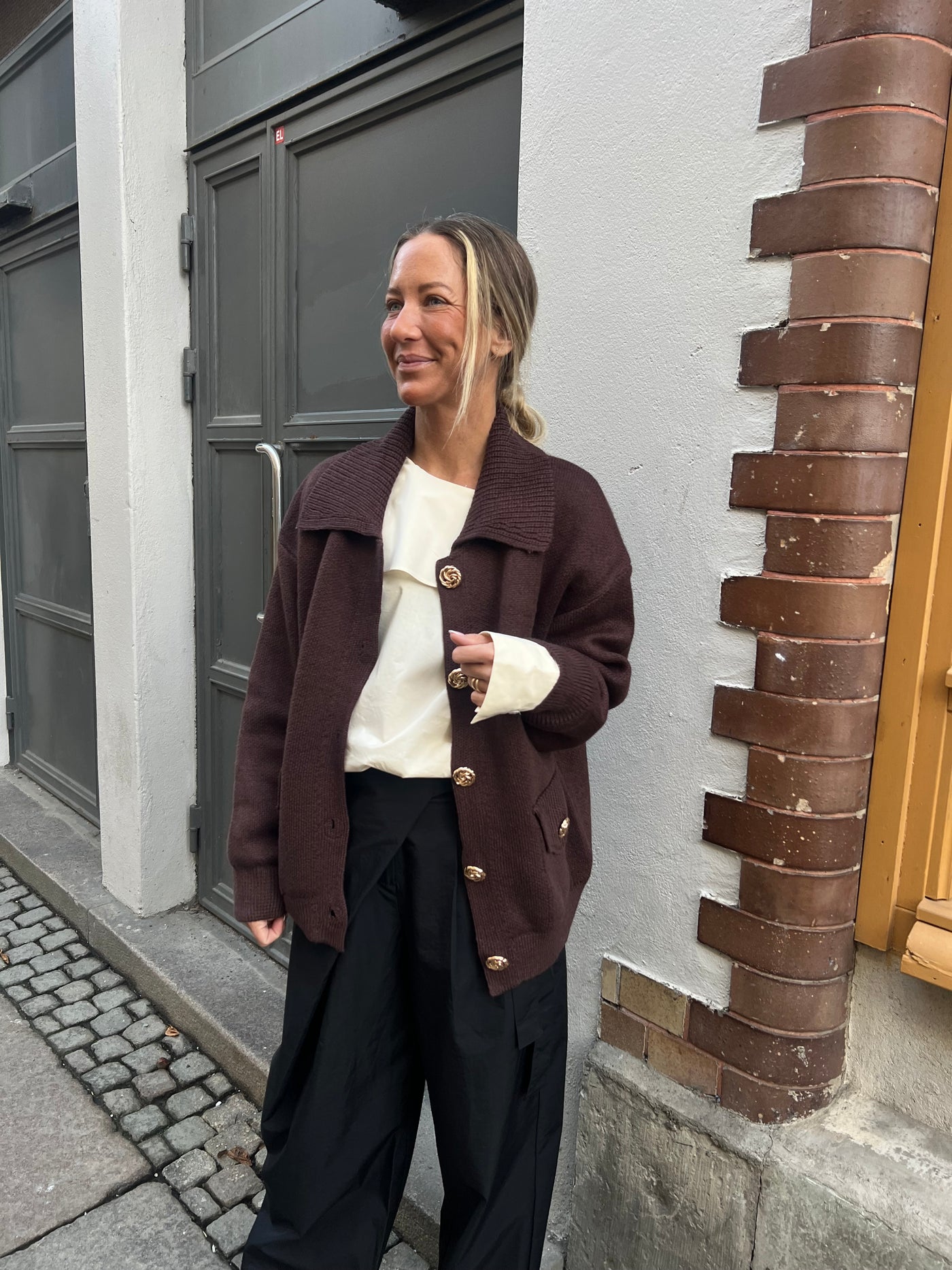 Rosé cardigan Brown