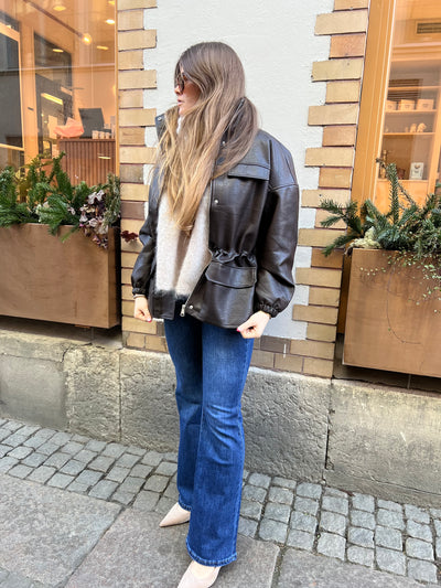 Brown leather trench - 2180-10