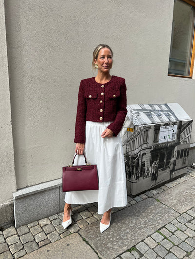 Sarah jacket vinröd med glitter