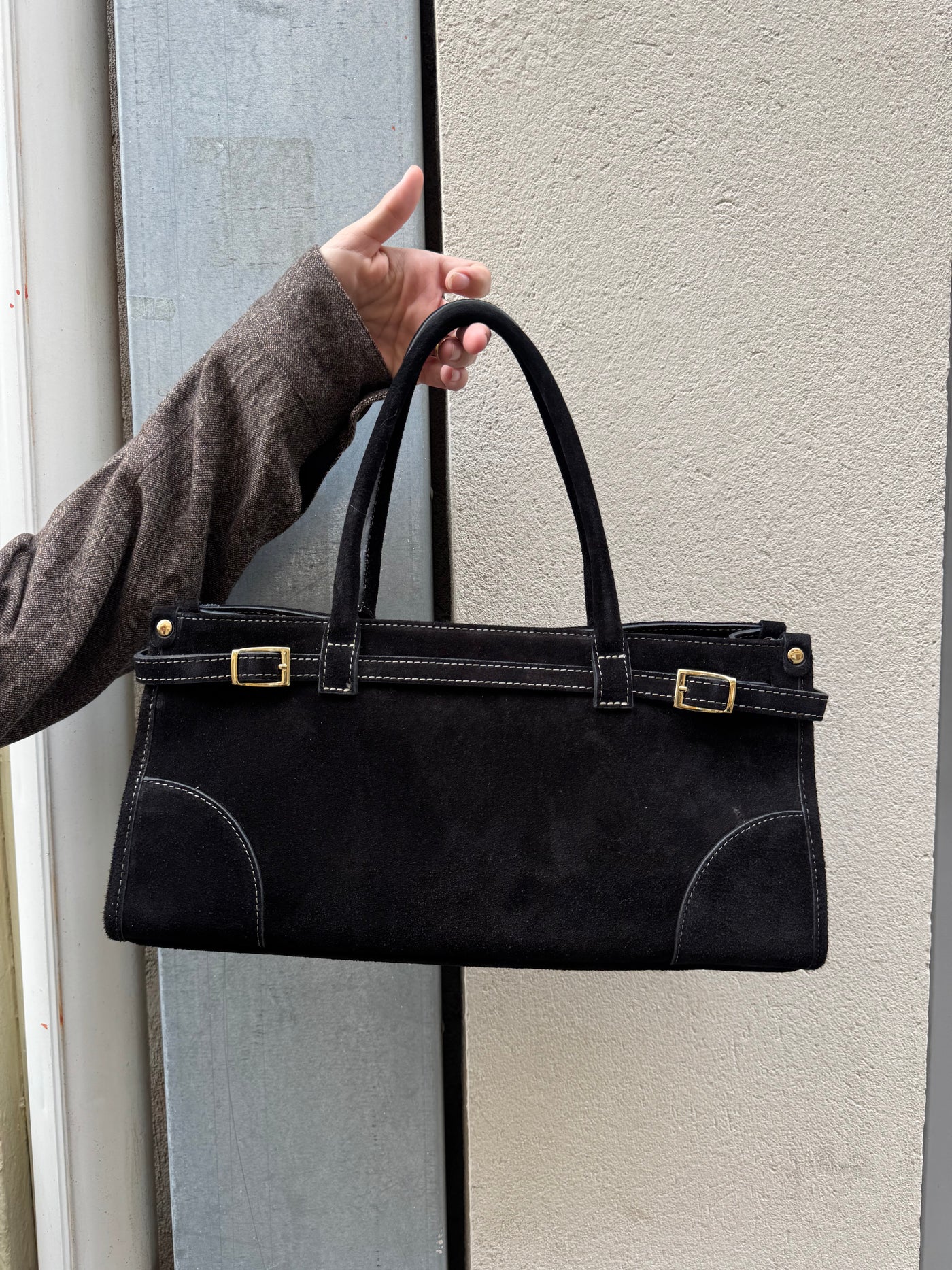 Suede bag Black