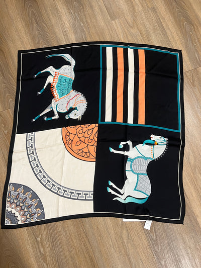 Horse scarf black