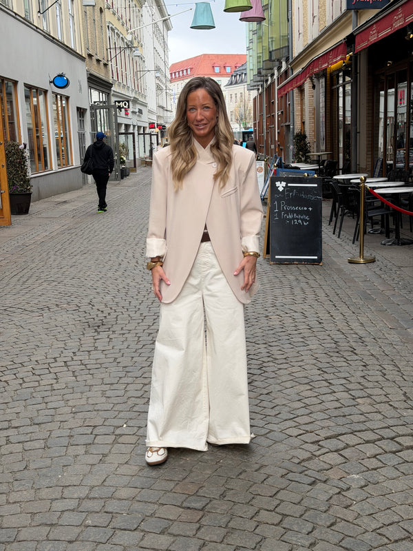 Workpants Wide High waisted offwhite