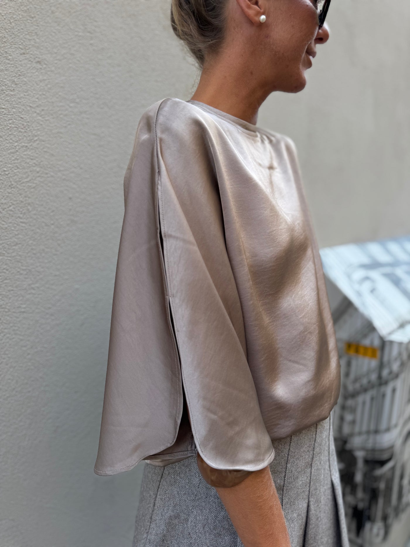 Liora Heavy Sateen Blouse Brown