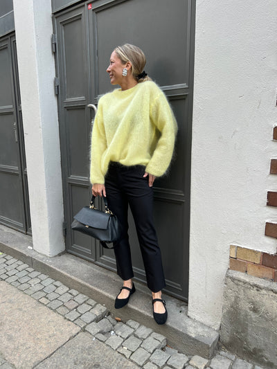 Roro Mohair Rundhals ljus gul-
