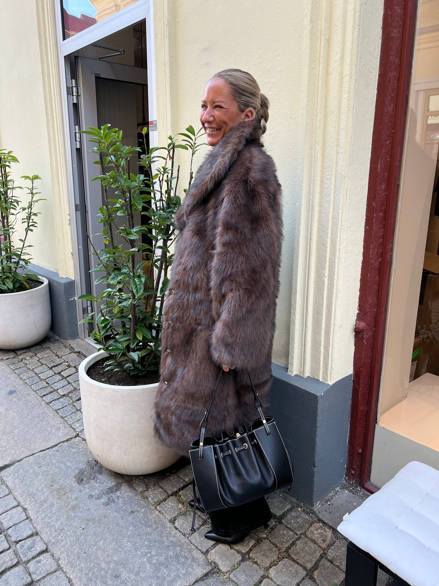 Stephanie Faux Fur Long Jacket