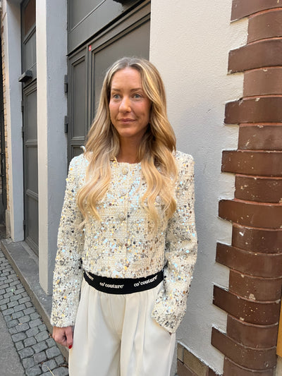 Sarah offwhite/ silver och guld jacket