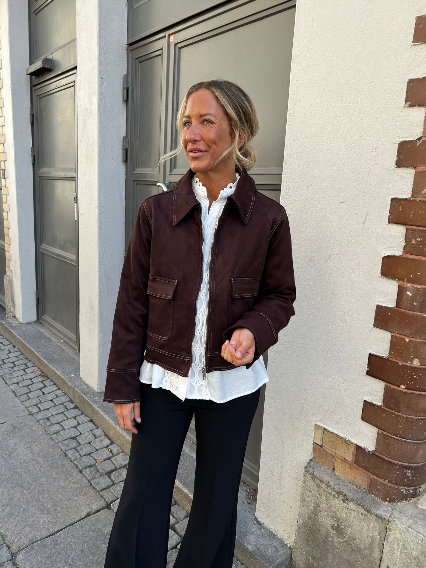Sandro  jacket mörkbrun 25019