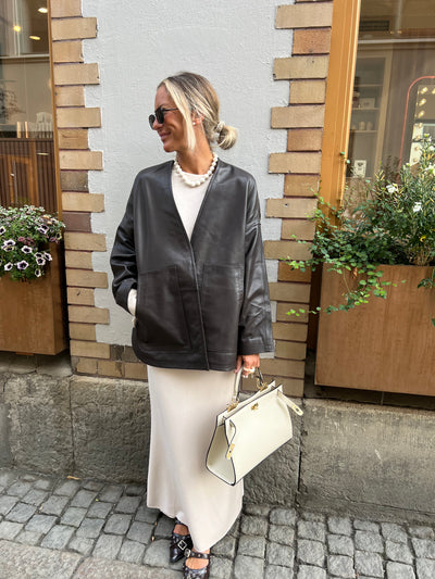 IVY-Kylie Leather Cardigan