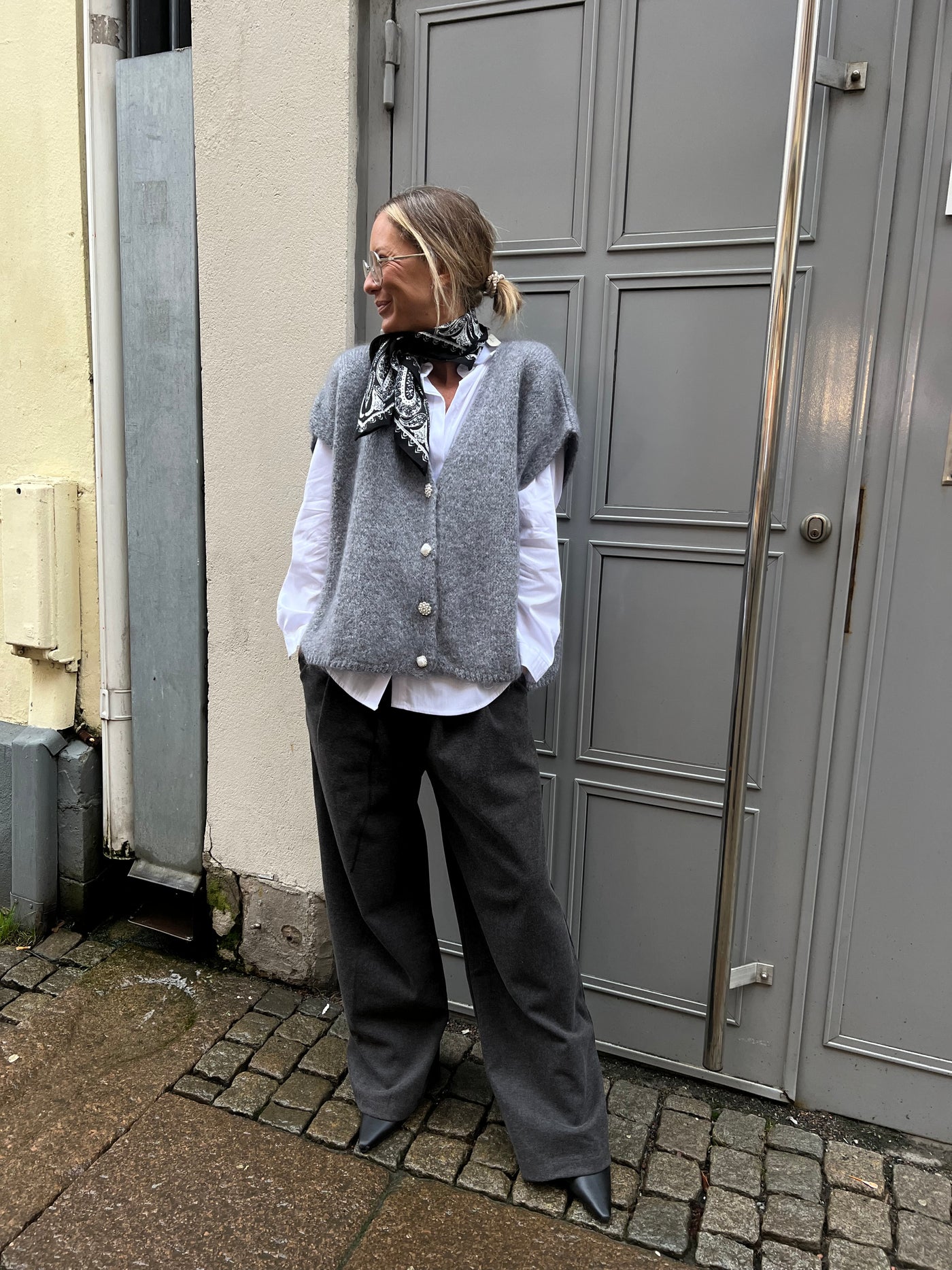 Roro Diamant väst grå