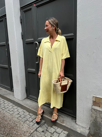 Frotté dress yellow
