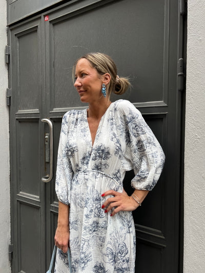 Petite fleur dress blue