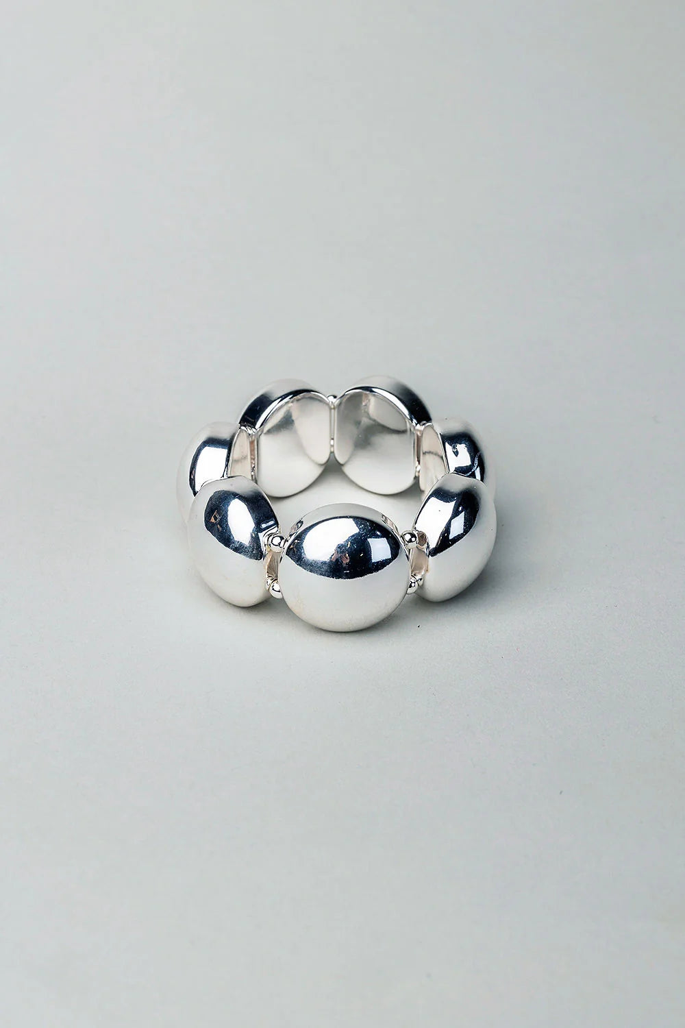 BIG ELASTIC BRACELET SILVER/GULD