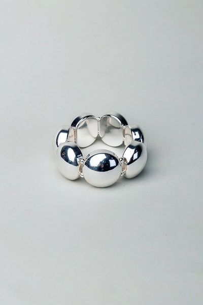 BIG ELASTIC BRACELET SILVER/GULD