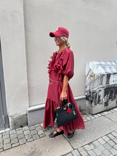 Birdie Dress Vinröd 19020