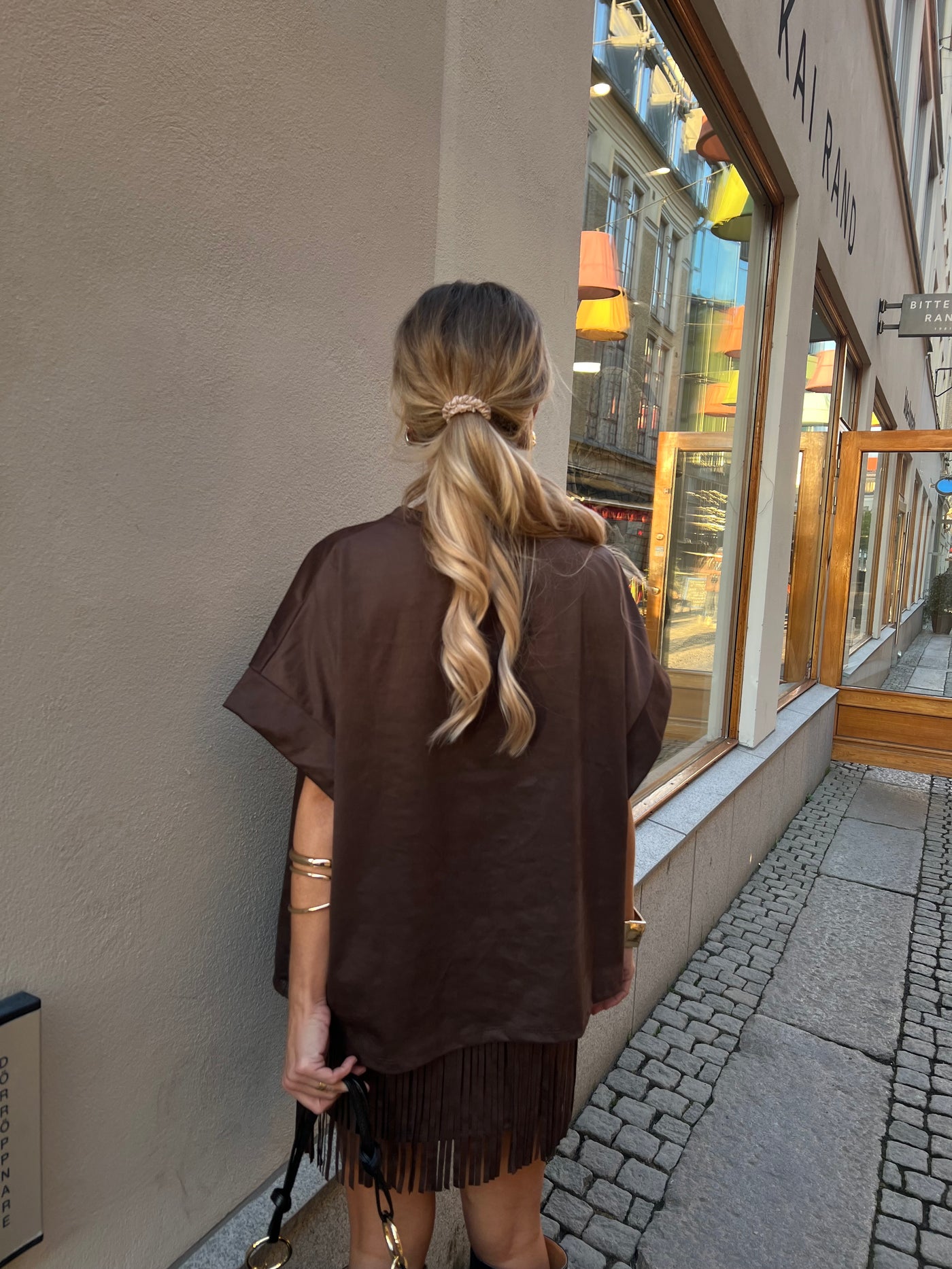 FANNY mocka, t-shirt  dark brown