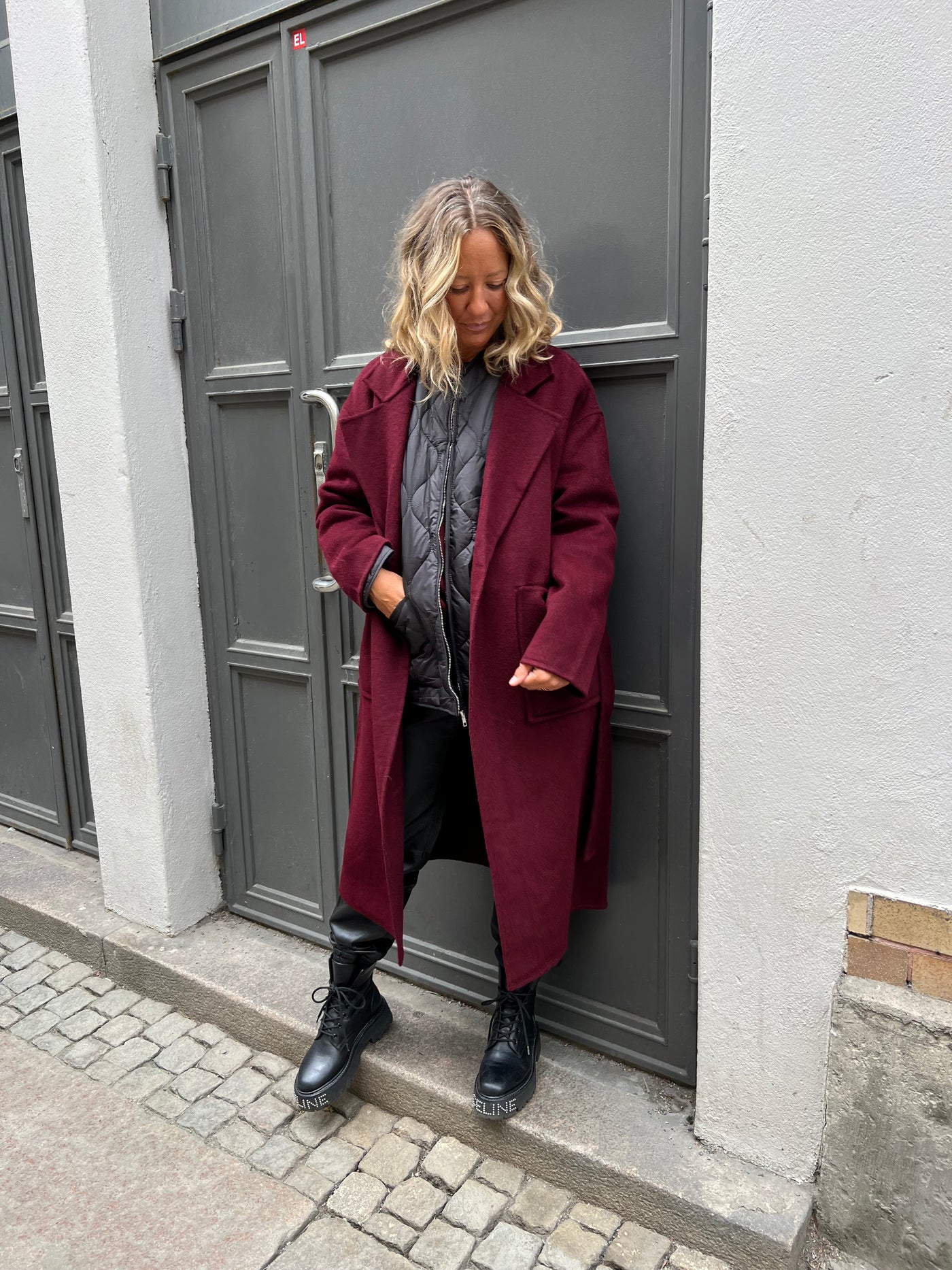 Ellie Long  Woll Jacket Bordeaux