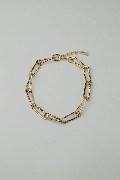 HAMMERED NECKLACE GOLD
