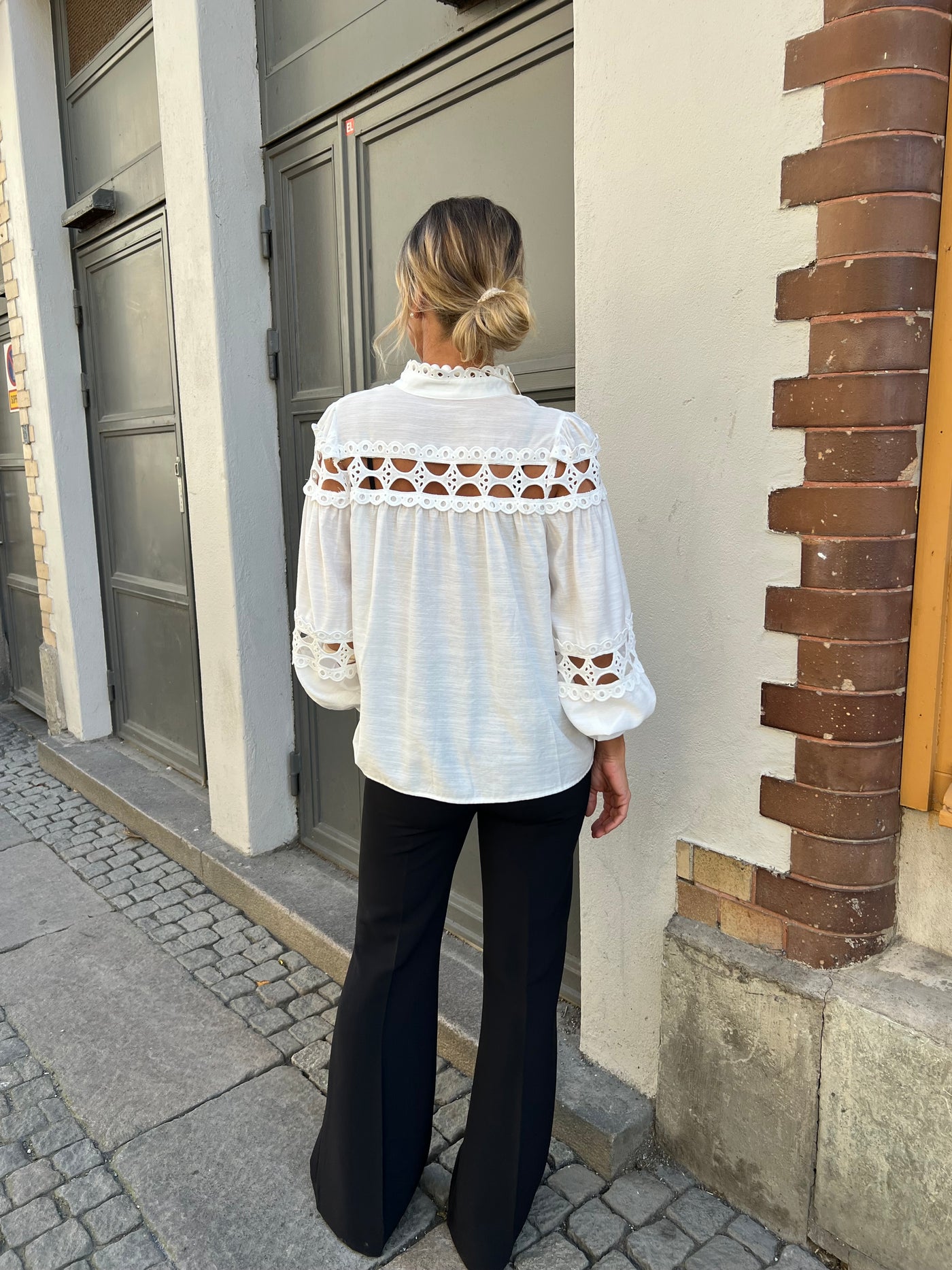 Johanna lace blouse vit 5868