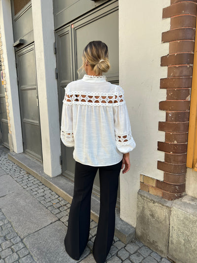 Johanna lace blouse vit 5868