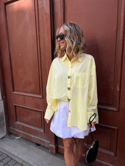 Gold heart yellow blouse