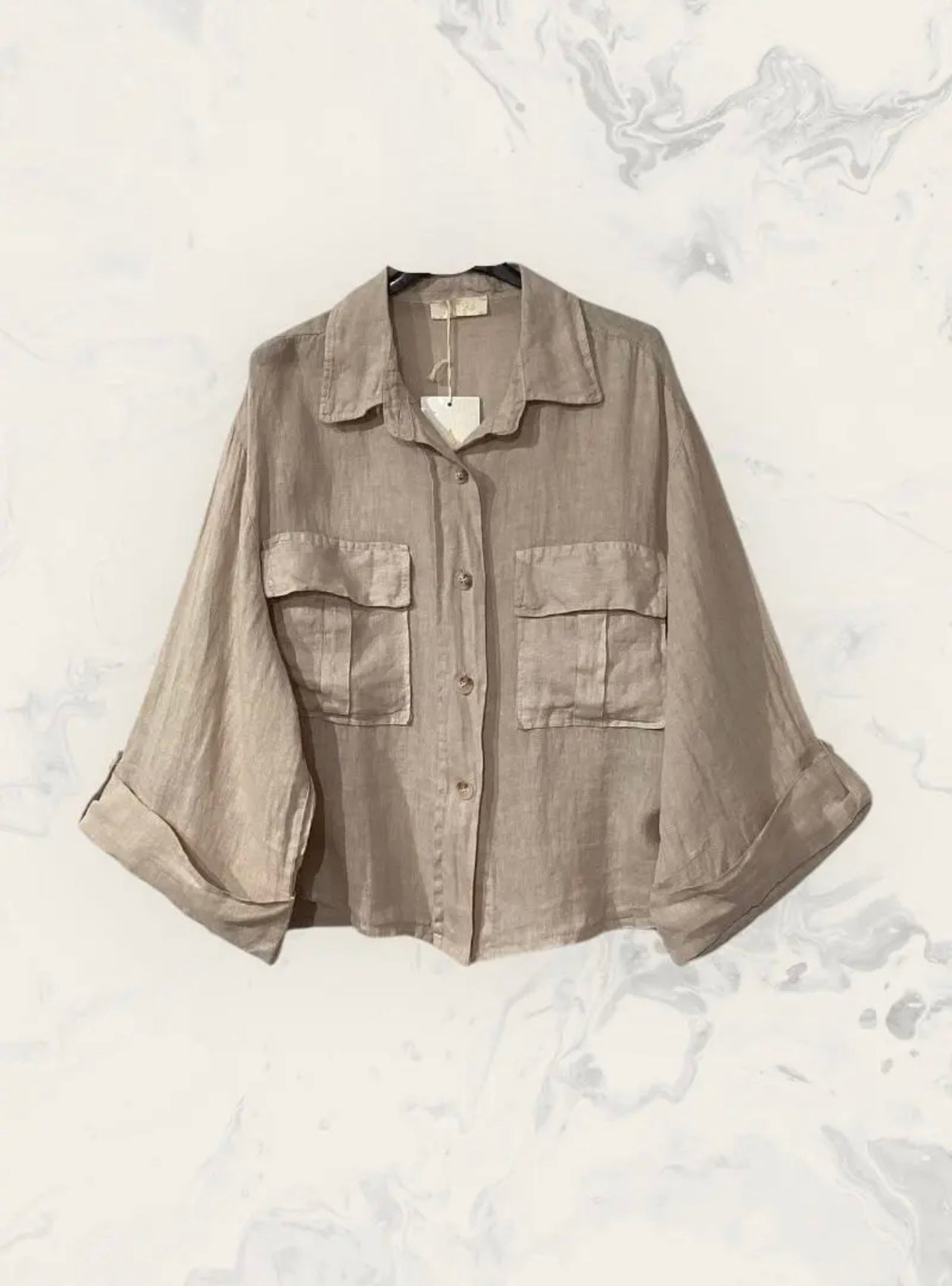 Vanja linneskjorta beige