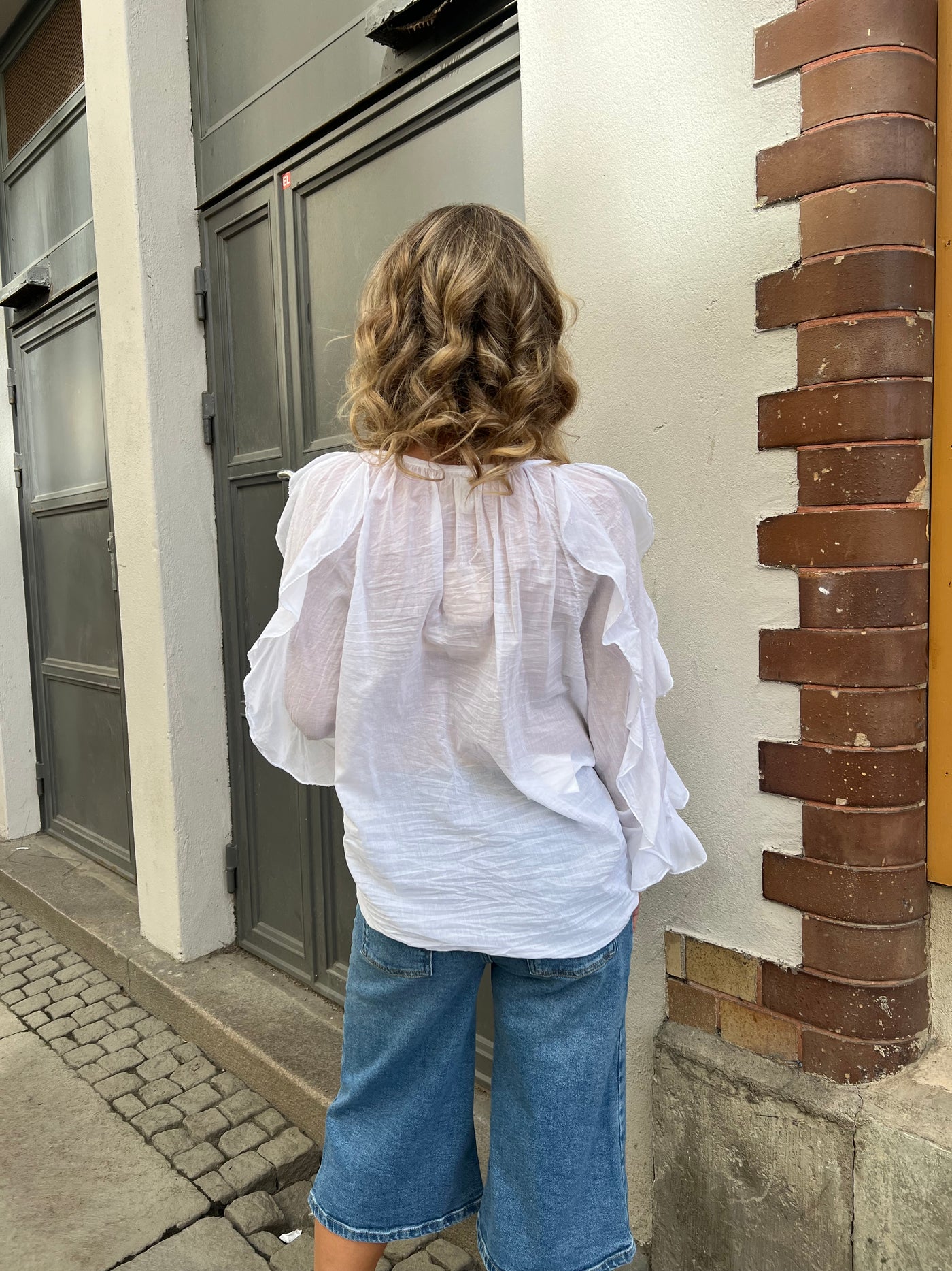 Angel boho blouse white