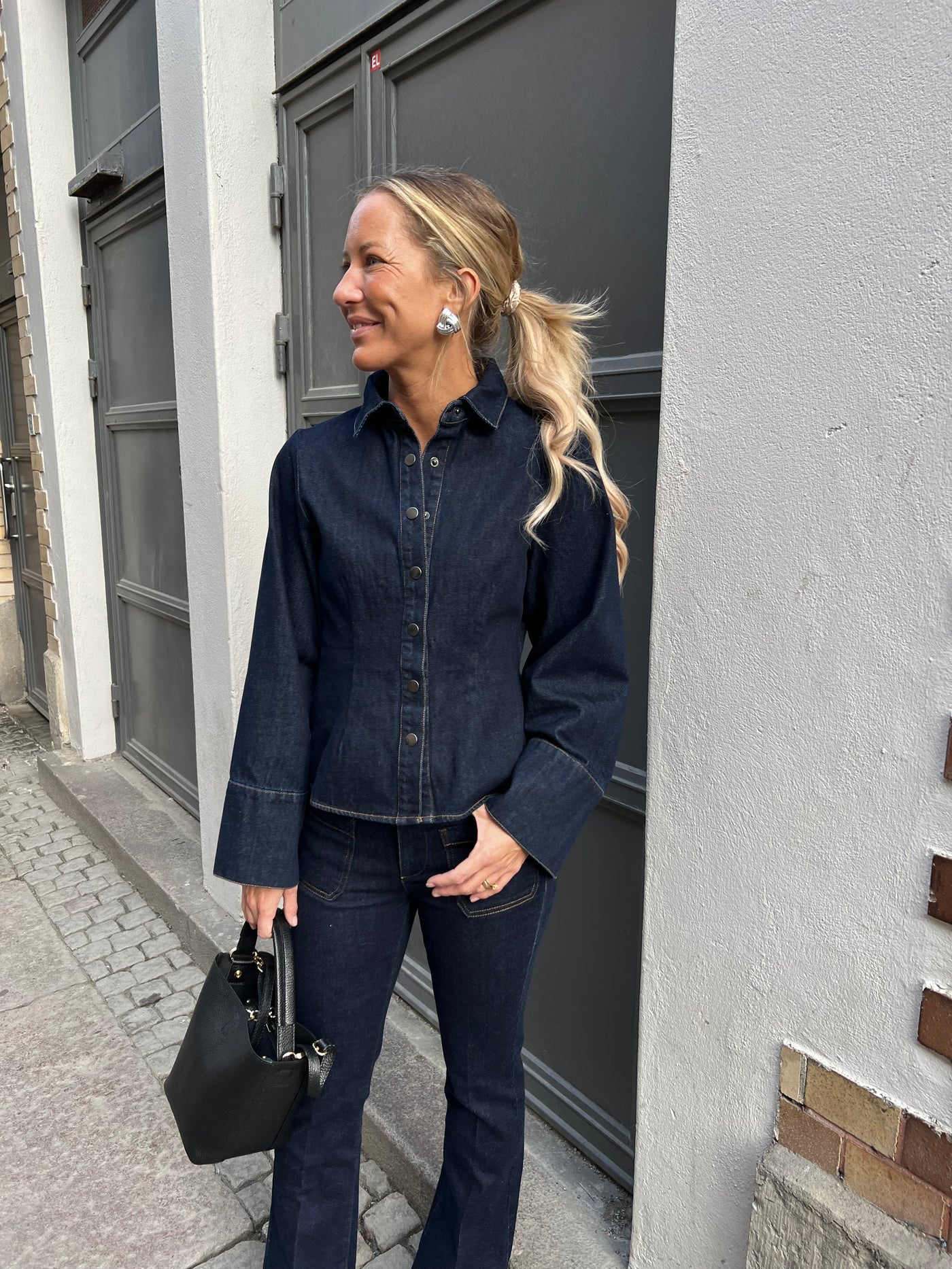 ROSA DENIM SHIRT dark denim