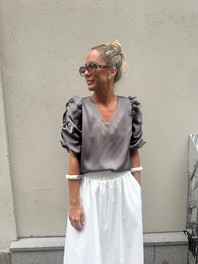 Elba Blouse Light Brown/grey