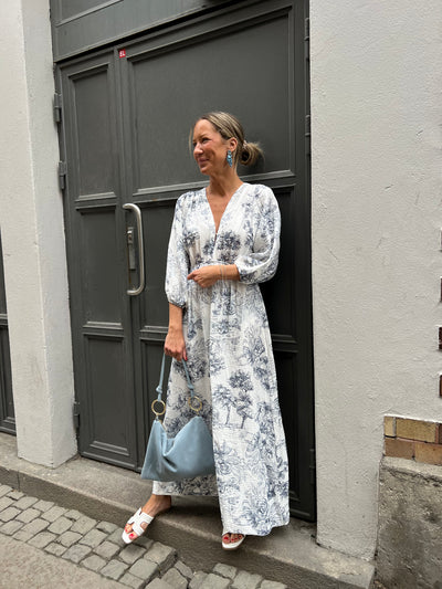Petite fleur dress blue