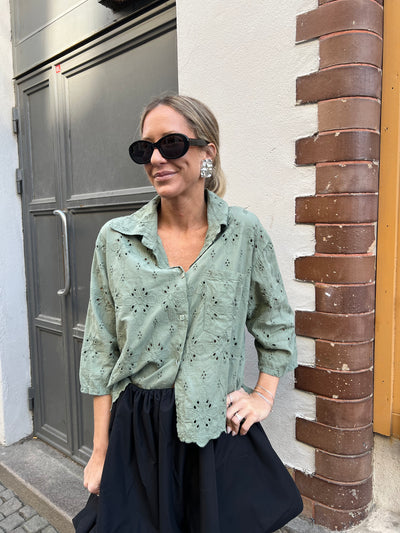 Ursula grön spetsblus
