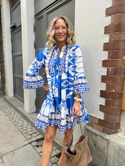 Hazel dress short cobolt