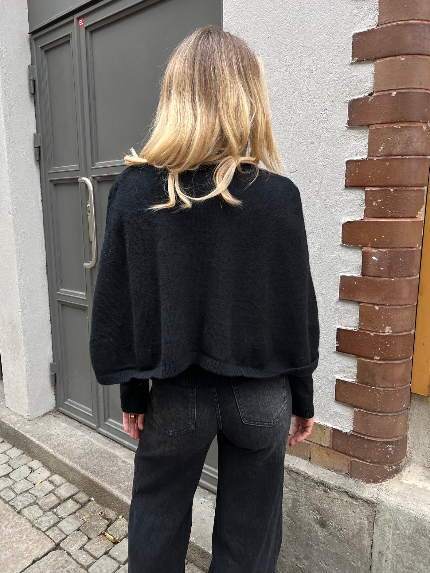Poncho kofta svart 8539