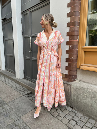 Shirt dress flower pink