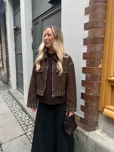 Denim jacket short  brown 8361