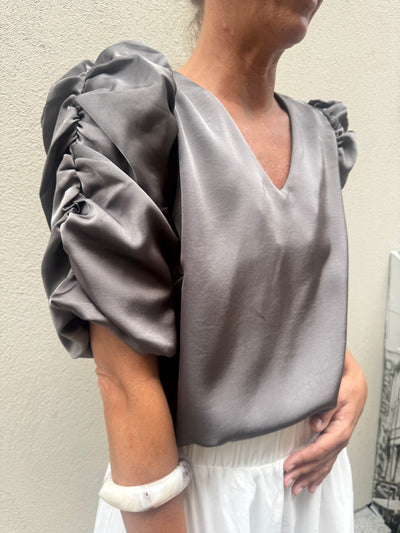 Elba Blouse Light Brown/grey
