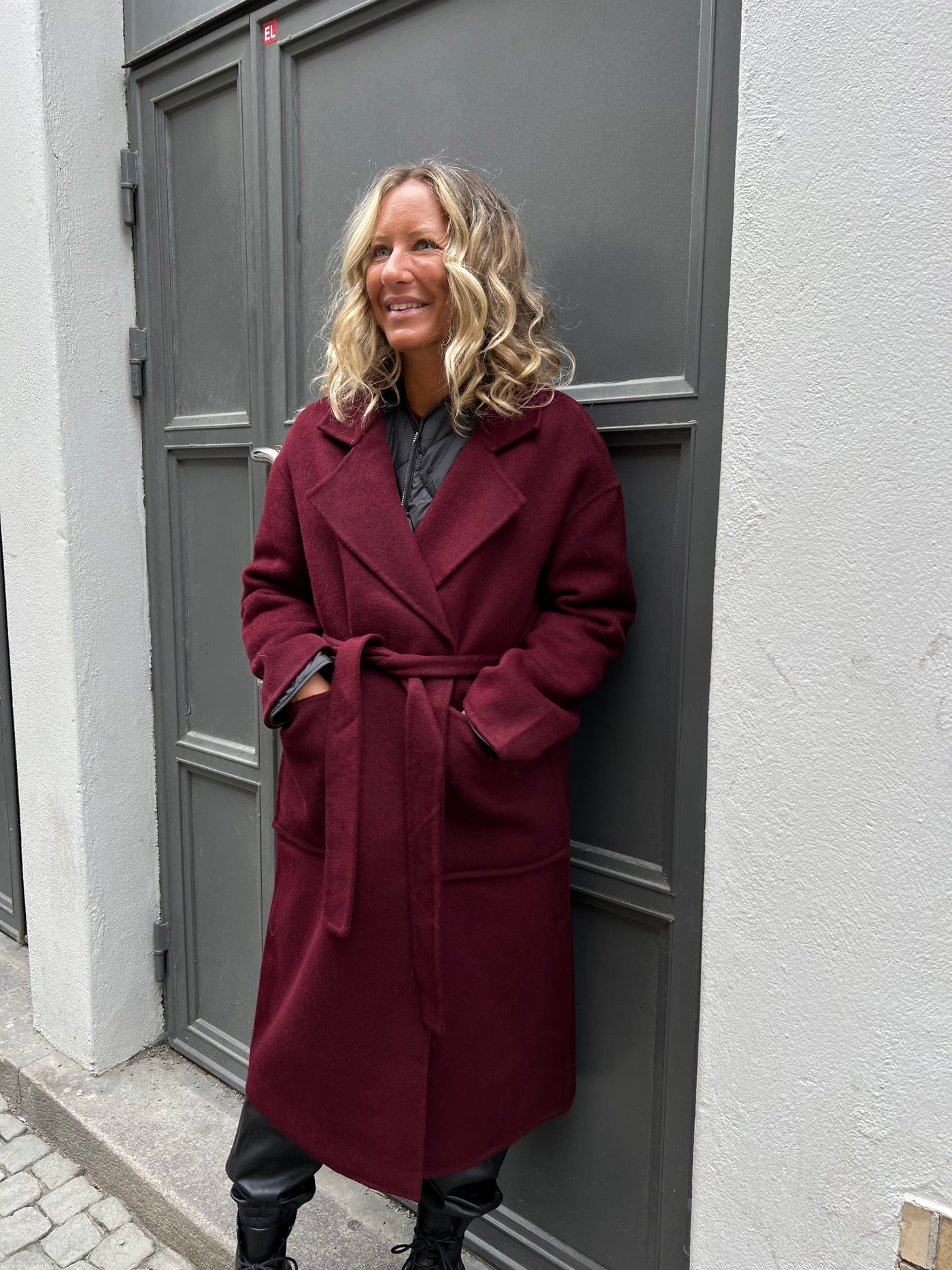 Ellie Long  Woll Jacket Bordeaux