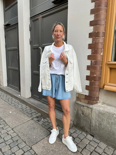 Jeansjacka ny over size vit