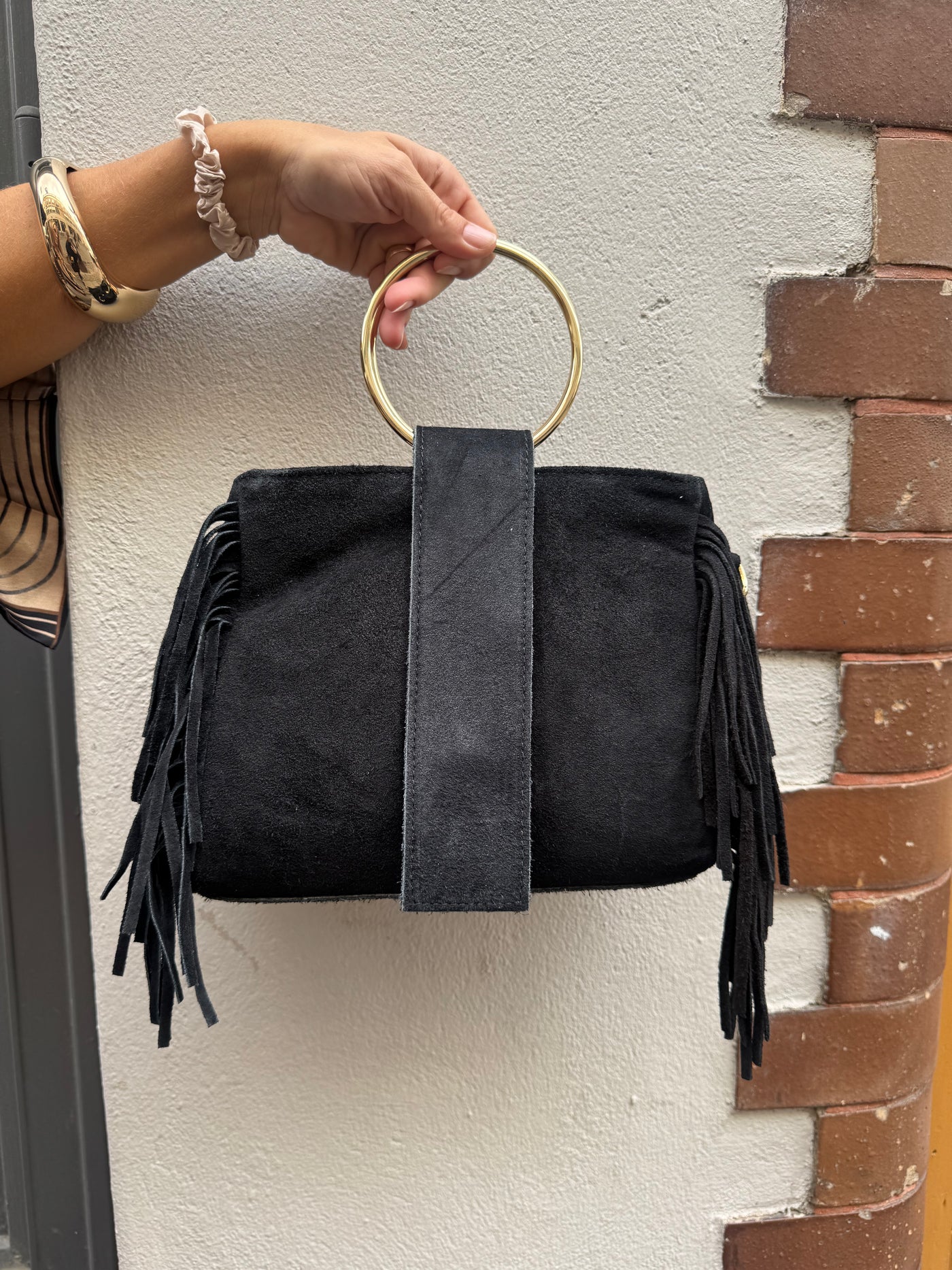 Maje Suede Bag Black