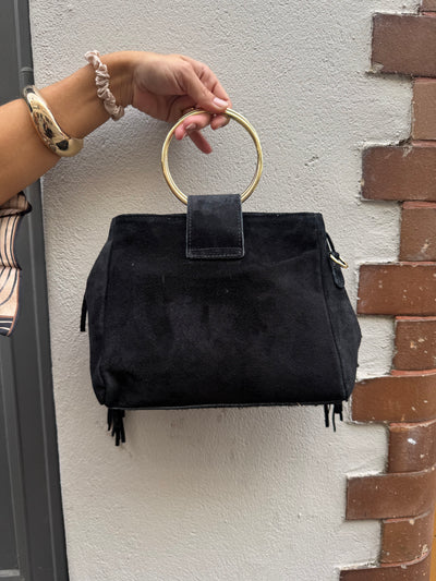 Maje Suede Bag Black
