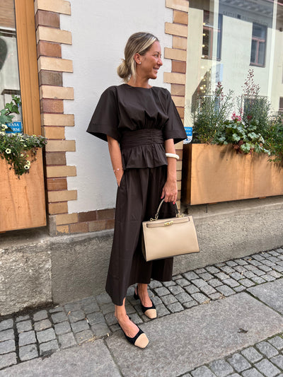 Yara poplin skirt chocolate